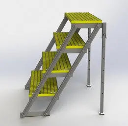 FRP Composite Adjustable Height Stairs