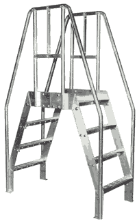 Aluminum Space Saver Crossover Ladder