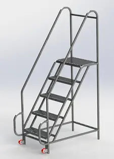 Stainless Steel Tilt & Roll Clean Room Ladder