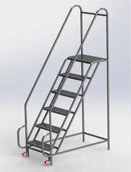 Stainless Steel Tilt & Roll Clean Room Ladder