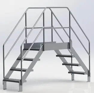 Food Grade Aluminum Crossover Ladder