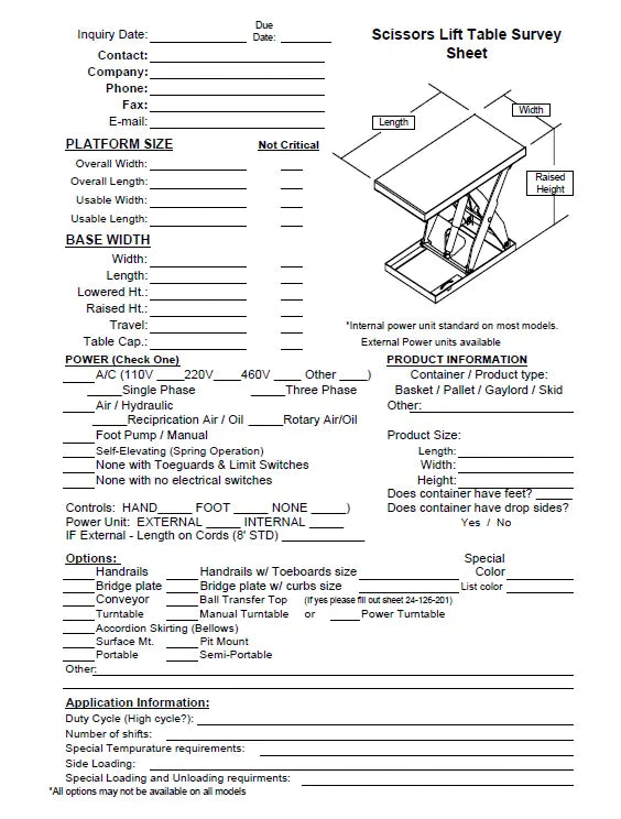 Portable Scissor Lift Tables