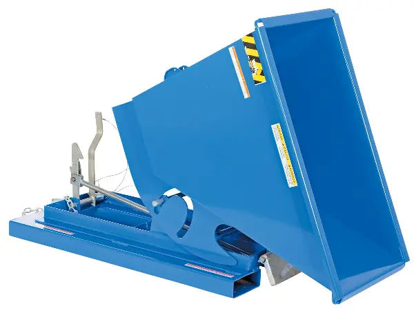 Self-Dumping Hopper with Bumper Release
