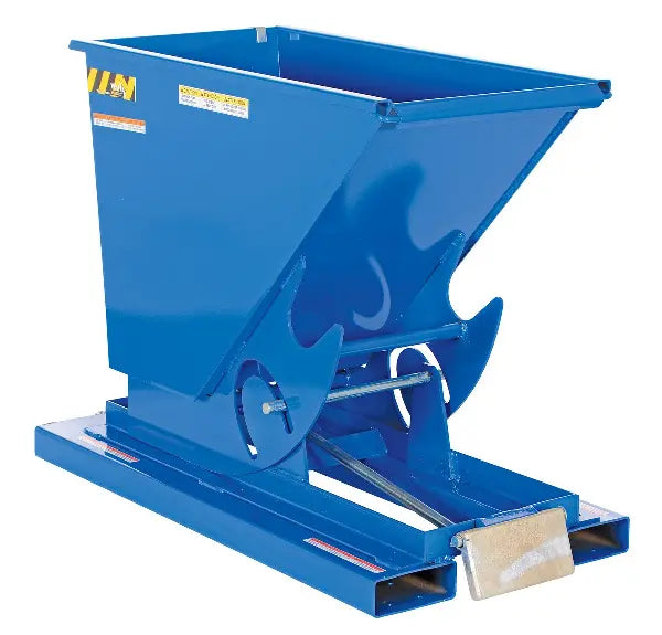Self-Dumping Hopper with Bumper Release