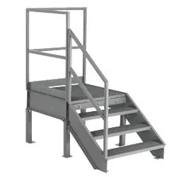 36 Degree Industrial Stairway with Platform