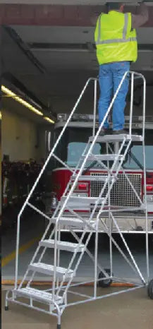 Rolling Aluminum Wheelbarrow Ladder