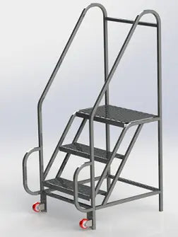 Stainless Steel Tilt & Roll Clean Room Ladder