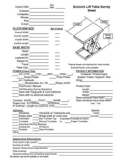 Electric Hydraulic Lift and Tilt Scissor Tables