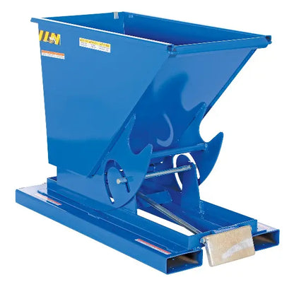 Self-Dumping Hopper with Bumper Release