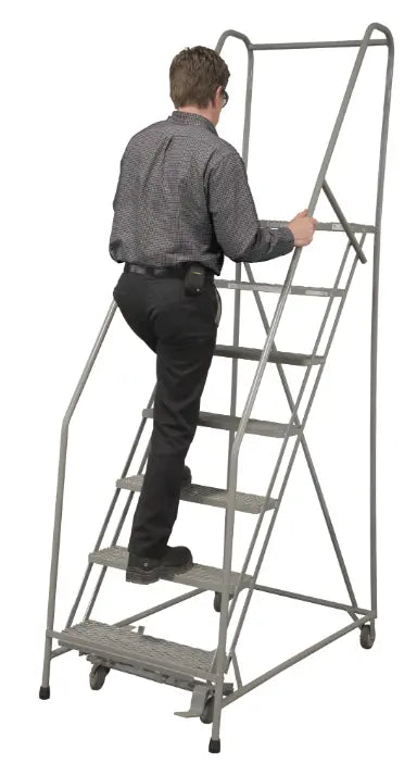 Steel Safety Rolling Ladder - Knocked Down Model